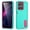 Cyan + Rose Red, variant on Kryonix For Motorola Moto G 5G 2026 6.7” Case Kickstand Durable 3-Layer Military Grade Protective Case Hybrid Silicone Heavy Duty Rugged Shockproof Screen Lip Raised Protection,Gray+Green