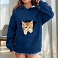 thumbnail image 2 of Afdoent Hoodies for Girls Cat Pouch Hoodie with Pockets Pet Carrier Pullover Animal Holder Long Sleeve Tops Fall Winter 9-10 Years, 2 of 9