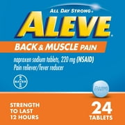Aleve Back & Muscle Pain Reliever Naproxen Sodium Tablets, 24 Count