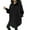 Black, variant on ZANZEA Women Autumn Hooded Collar Long Sleeve Solid Color Hoodies