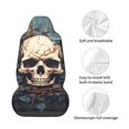 thumbnail image 4 of Balery Vintage Leaf Flower Skull Funda de Asiento para Auto con Diseño - Cubierta Frontal Suave y Transpirable con Protector Antideslizante- 1 Unidad, 4 of 5