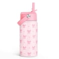 thumbnail image 1 of Botella SANDJEST Kids de acero inoxidable con aislamiento de 12 onzas, color rosa, 1 of 7