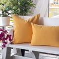 thumbnail image 6 of Homey Cozy Outdoor/Indoor Velvet Contemporary Throw Pillow, Orange/White, 6 of 9