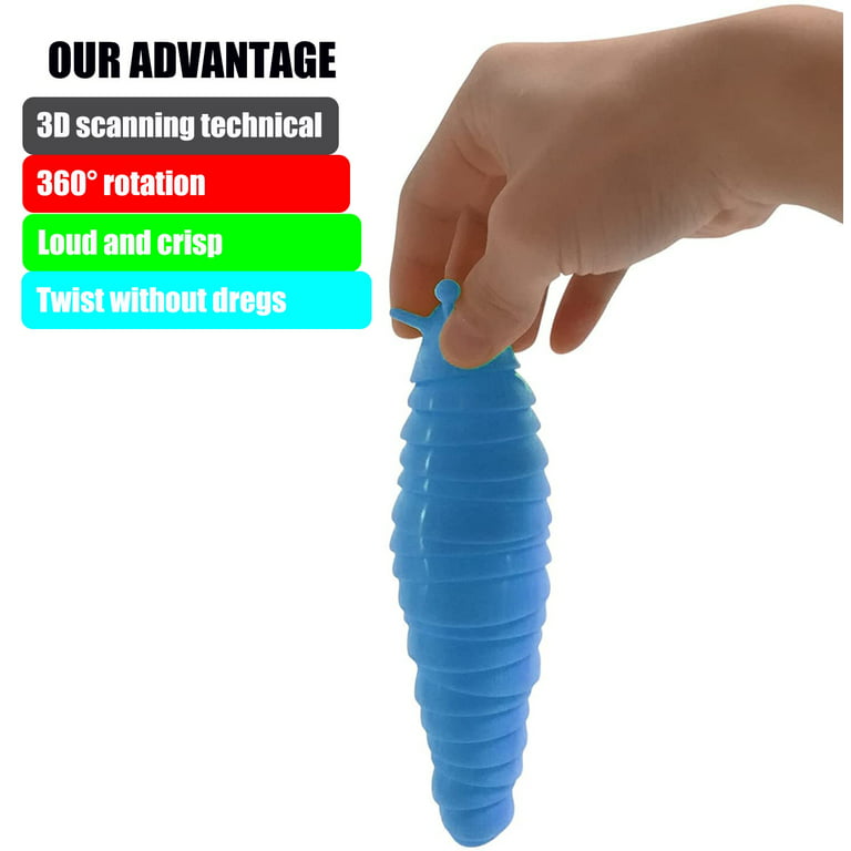  Fidget Slug, Articulated Caterpillar Fidget Toy Makes Relaxing  Sound, Relastic Worm Snail Toy, Sensory Finger Slug, Stress Relieved Fidget  Gifts Autism ADHD Toys for Kids Adults, Rainbow : Toys & Games