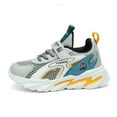 thumbnail image 2 of Children's sports running shoes mesh breathable sports shoes Gray Orange, 2 of 5