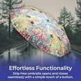 thumbnail image 5 of Vibrant Flower Garden Umbrella, 42" Automatic Open and Close Travel Umbrella for Rain, Wind and Sun, Compact, Folding, 5 of 6