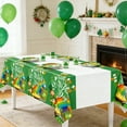thumbnail image 3 of Kumdkd St. Patrick's Day Tablecloth 54x108ines, Waterproof Plastic Party Table Cover for Holiday Decor, Shamrock Themed Indoor Outdoor Use, Fits 8-10 People, Green White Gold, 3 of 5