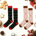 thumbnail image 6 of Funny Christmas Knee High Festival Socks for Women Teens Girls - Secret Santa Gifts Novelty Fun Crew Funky Cute Crazy Gingerbread Lights Xmas Holiday Socks Funny Stocking Stuffers, 6 of 7