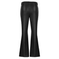 thumbnail image 5 of AOOCHASLIY Women Fall Pants Fashion Women Solid Zipper Casual Mid Waist Leather Long Pants, 5 of 5