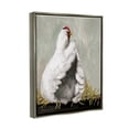 thumbnail image 3 of Stupell Country Hen Farm Animal Animals & Insects Painting Gray Floater Framed Art Print Wall Art, 3 of 6