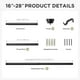 thumbnail image 5 of Barra de cortina Joydeco negra, 40-224 cm, ajustable, aluminio, 5 of 8