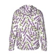 thumbnail image 3 of Balery Lavender Flowers Men's Women's UPF 50+ Sun Protection Lightweight Hoodie Performance Long Sleeve Shirt for Fishing Running-Medium, 3 of 9