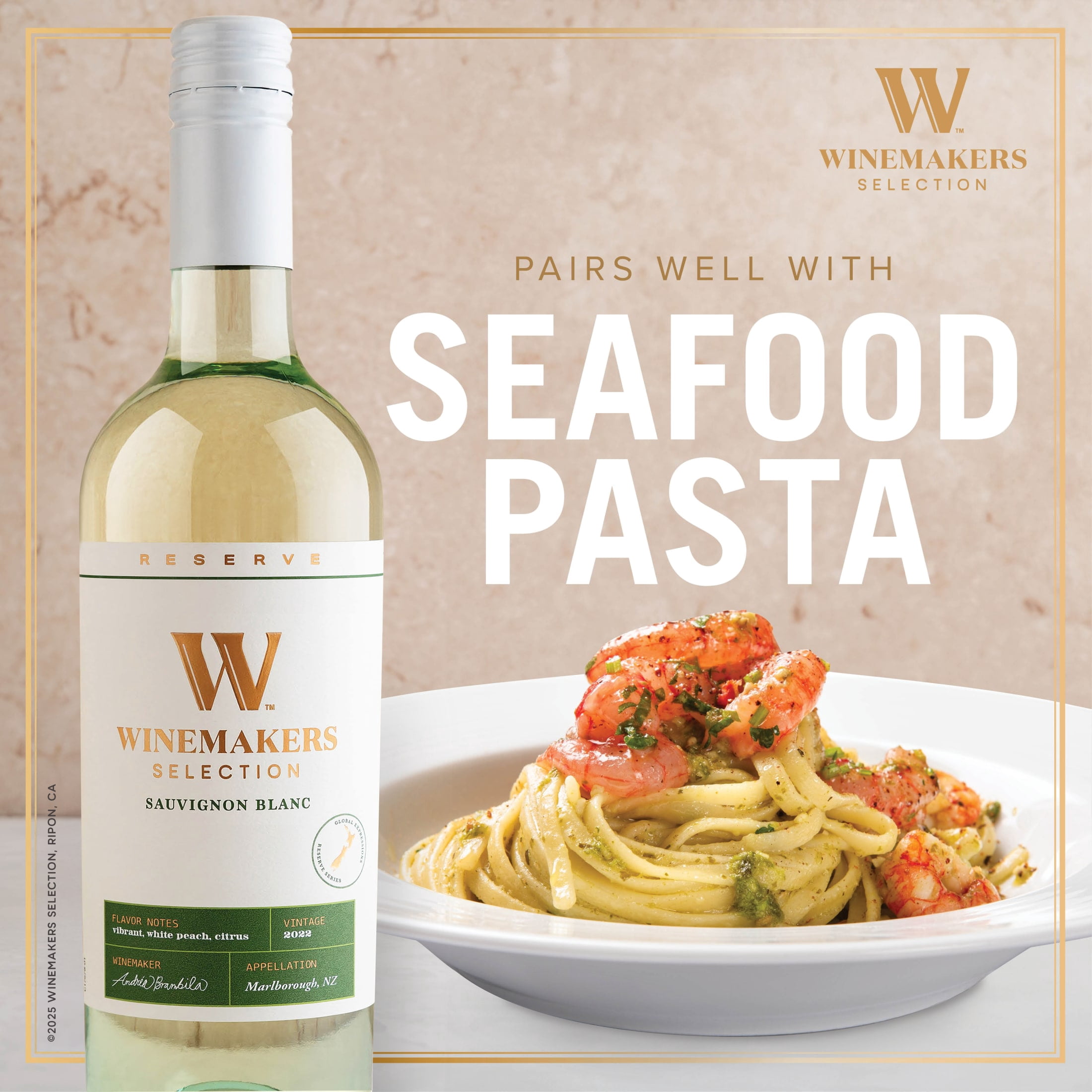 Winemakers Selection Sauvignon Blanc, White Wine, 750ml