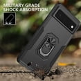 thumbnail image 5 of Case for Google Pixel 6 with Screen Protector,  [2pcs] and Camera Lens Protector [2pcs], 360 Degree Rotate Ring Stand Fit Magnetic Car Mount Holder Rugged Case for Google Pixel 6 6.4 inch, Black, 5 of 6
