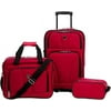 Open Box Travelers Club Bowman Eva Expandable Value Luggage and Travel Set 3 Piece - Red