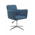 thumbnail image 1 of Benzara BM160850 Chaise de Salle à Manger Réglable de Style Rétro&44; Bleu & Argent - Lot de 2, 1 of 1