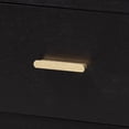 thumbnail image 4 of Baxton Studio Marisela Black Wood Nightstand with Gold Handles - 2-Drawer Table, 4 of 6
