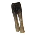 thumbnail image 4 of Pantalones acampanados para mujer con efecto danza, pierna ancha y degradado con purpurina S, 4 of 8