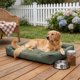 thumbnail image 5 of Cama rectangular impermeable y antideslizante para perros, suave y cómoda, para perros pequeños y gatos de menos de 25 kg, para interiores y exteriores, acogedora y cómoda, de tela., 5 of 6
