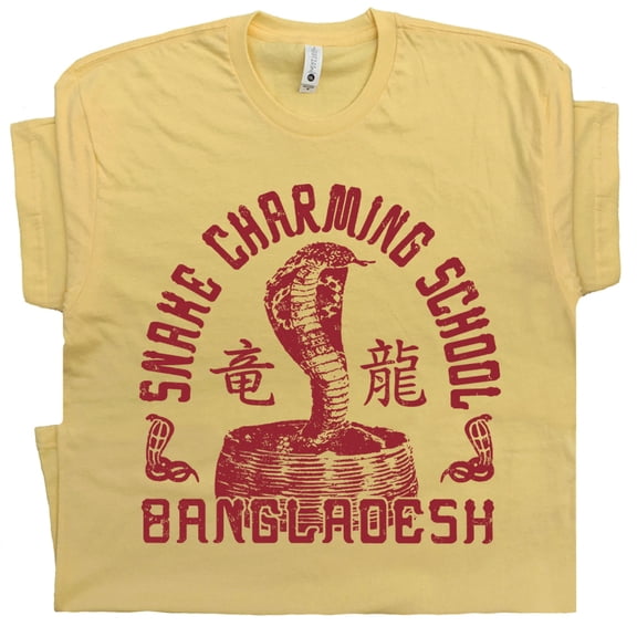 Cobra Snake T Shirt Herpetology Charm School Bangladesh India Herping Vintage Graphic Shirts for Women Ladies Men Weird Tee