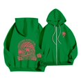 thumbnail image 1 of Sudadera con capucha Gotyou Pink Palm Puff para mujer gran tamaño gráfica rosa Verde XL 2024, 1 of 4