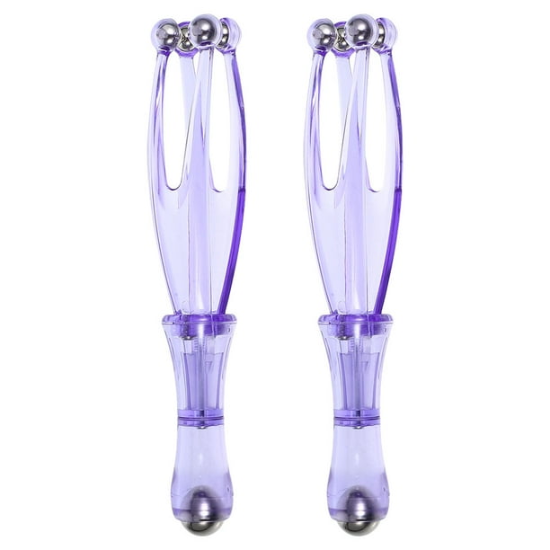 2 masajeadores de dedos, muñecas y manos, rodillos de masaje de mano, herramientas de circulación sanguínea para mujeres y hombres, color violeta.