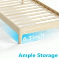 thumbnail image 5 of Ktaxon Wood Twin Size Bed Frame with Headboard, Platform Bed Frame with Solid Support Slats & Storage Space Under Bed, White, 5 of 8
