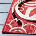 thumbnail image 4 of SAFAVIEH Beach House Robynne Botanical Indoor/Outdoor Area Rug, Red/Beige, 5'3" x 7'6", 4 of 10