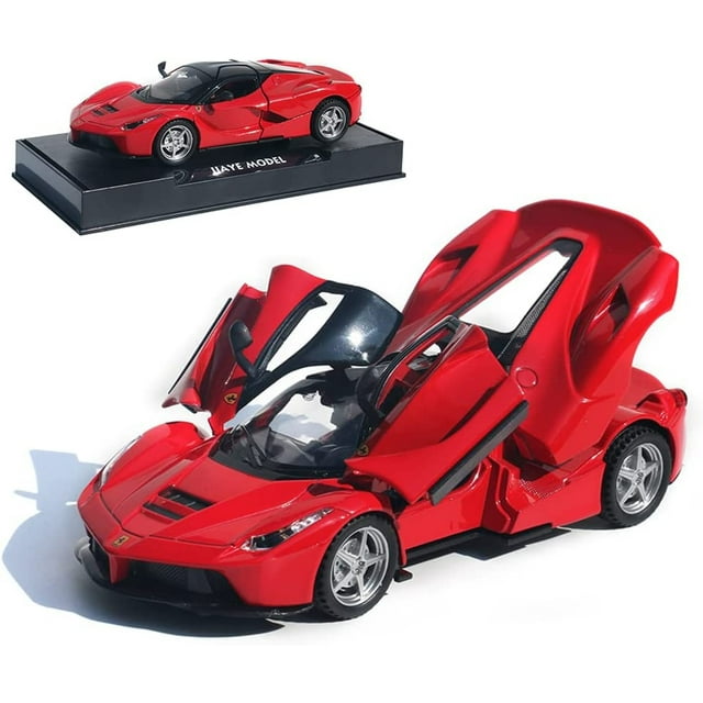 Coche de juguete HUOGUO A escala 1:32 de Ferrari LaFerrari Alloy Diecast con