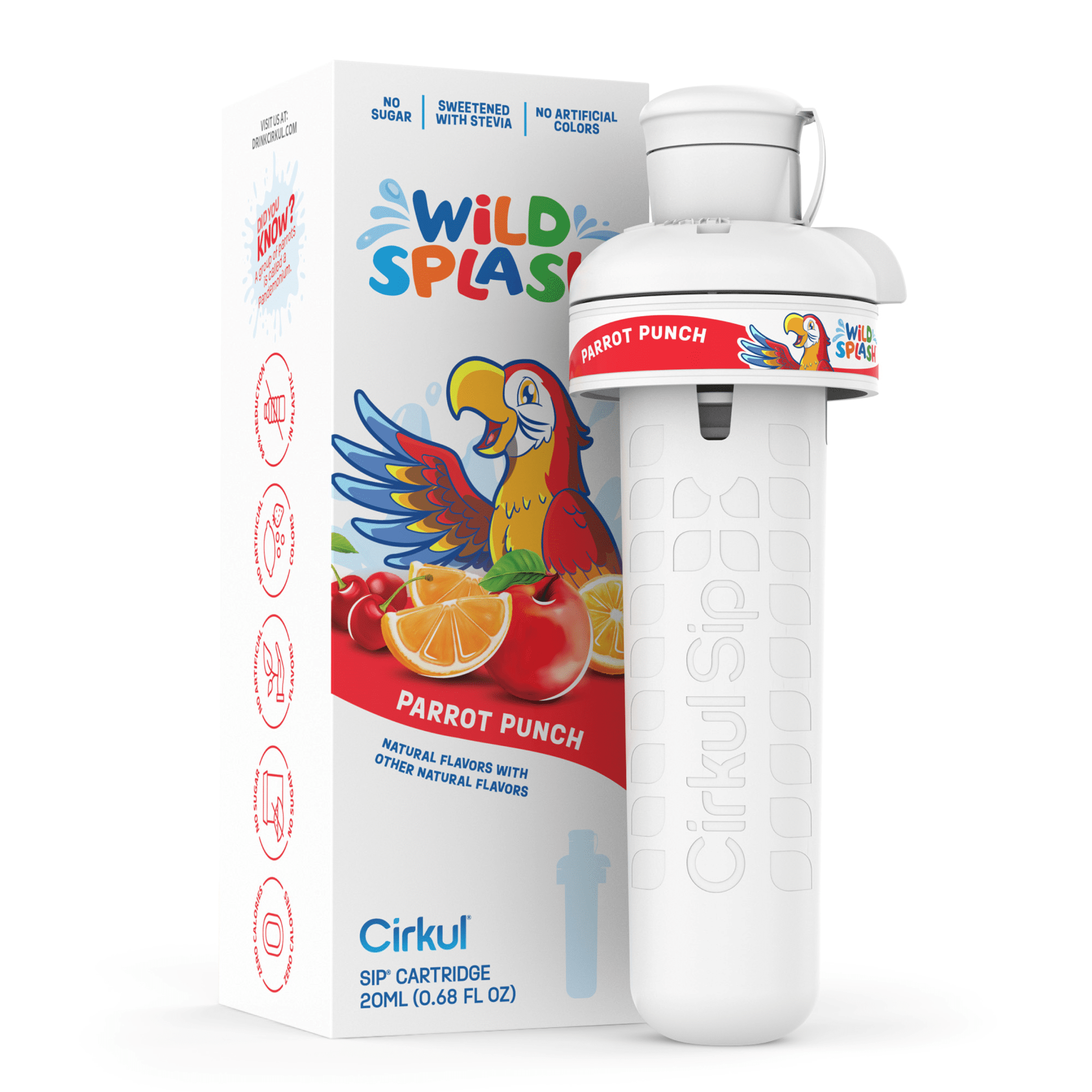(2 pack) Cirkul Wild Splash Parrot Punch Flavor Cartridge, Drink Mix, 1-Pack