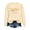 thumbnail image 5 of Women's Sweatshirts 2025 I'm Actually Quite Tall For A Hobbit Sweatshirt Funny Graphic Pullover Sweatshirt for Women, 5 of 6