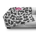 thumbnail image 2 of Safari Soft Flannel Fleece Throw Blanket, Leopard Cheetah Animal Print Kiss Shape Lipstick Mark Dotted Trend Art, Cozy Plush for Indoor and Outdoor Use, 70" x 90", Charcoal Grey Pink, by Ambesonne, 2 of 5