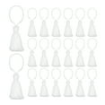 thumbnail image 1 of Unique Bargains 20 Packs Bookmark Tassels 4.3 Inch Hanging Loop Small Tassels Soft Mini Tassels, Pale White, 1 of 7