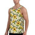 thumbnail image 2 of Daiia Sunflowers And Butterflies Printed Men's Quick Dry Fit Muscle Tank Top Slim-Fit Tank Workout Tank Top Lightweight Sports Tank Top-Large, 2 of 7