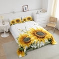 thumbnail image 4 of Erosebridal Gold Sunflower Bedding Sets Full with Comforter, Botanical Floral Duvet Insert, Rustic Farmhouse Decor, Reversible, 4 of 7