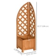 thumbnail image 3 of Outsunny Raised Garden Bed with Trellis, Wooden Raised Planter Box, 3 of 10