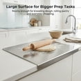 thumbnail image 5 of NULAS Stainless Steel Cutting Boards for Kitchen, Kneading Cutting Board Mats, Suitable for Bread, Meat, Vegetables (11.81 x 15.7 in), 5 of 7