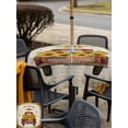 thumbnail image 5 of Outdoor Tablecloths with Umbrella Hole & Zipper, Vintage Sunflower Truck 54x54 Inch Square Tablecloths, Summer Botanical Pastoral Retro Art Waterproof Table Cloth, Patio/Pool/Picnic Table Covers, 5 of 8