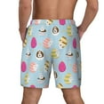 thumbnail image 3 of Kdxio Happy Easter Print Men's Swim Trunks with Compression Liner 7 Inch Inseam Quick Dry Swim Shorts, 3 of 7