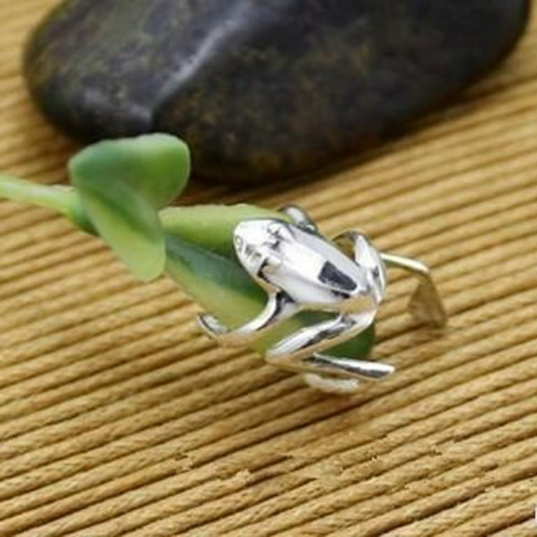 Silver frog ear cuff deals