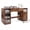 Rustic Brown, variant on Costway 53” Sewing Table with Power Outlets 2 Drawers Open Compartments 5 Removable Shelves Rustic Brown