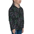 thumbnail image 3 of Lsque Lavender Flowers Patten Youth Hoodie Sweatshirt Pullover with Kangaroo Pocket Boys and Girls Hoodie Warm Hoodie for Kids-X-Large, 3 of 6