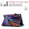 thumbnail image 5 of Allytech Stand Case for Kindle Fire HD 8.0" 2018 8th Gen Old Model, Fire HD 8 7th/6th Gen 2017/2016 Cover with Pen Holder, Folio PU Leather Auto Wake Sleep Wallet Tablet Case, Colorful Floral, 5 of 9