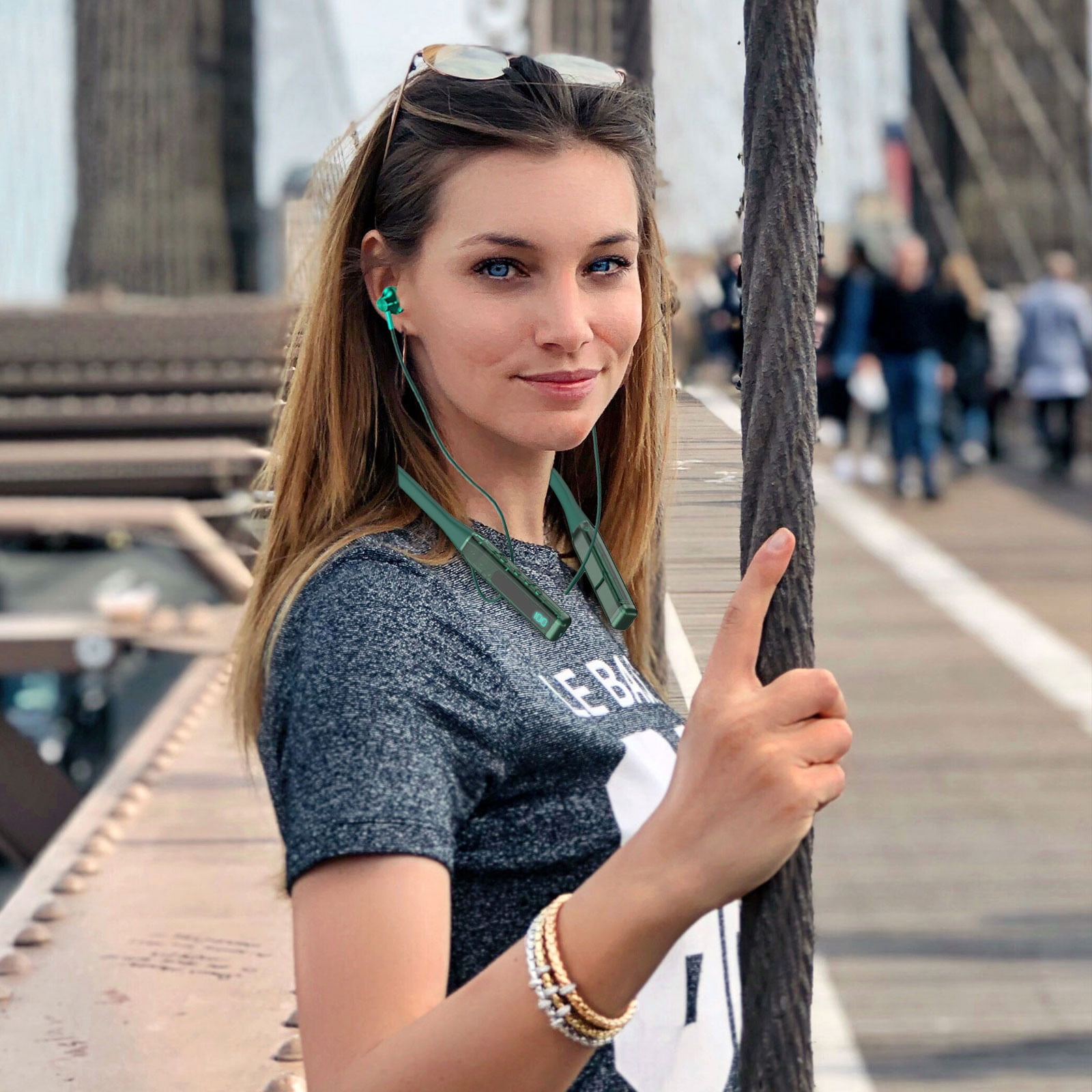 Ultra Open Ear Headphones Wireless Bluetooth - Ergonomic Pro Over The Ear Earbuds with Air-Like Silicone Design, Bone Conduction Headphones for Running, Workouts, and Fitness, Bluetooth 5.4(B)