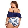 thumbnail image 3 of Uniexcosm Women's 2-Piece Bathing Suits Tankini Top with Boyshorts Plus Size Swimsuits Tummy Control Swimwear for Women, 3 of 6