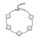 thumbnail image 1 of Joyería de trébol de cuatro hojas, pulsera de acero de titanio, 1 of 1