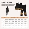 thumbnail image 4 of Salouo Gold Glittering Stars Pattern Women's Pajamas Set Long Sleeve Button Down Sleepwear Soft Pj Lounge Sets for women 2 Piece Pjs Set with Long Pants-XX-Large, 4 of 7
