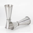 thumbnail image 3 of 2 Pack Japanese Style Double Cocktail Jigger Stainless Steel Measuring Jigger 1 & 2 oz with 2 Engraving Measures (OZ & ML) Jigger for Bartender, 3 of 5