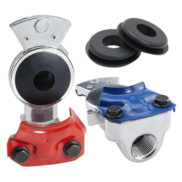Universal Gladhand Emergency & Service Brake Air Hose Coupling Connectors Glad Hands Parts for Semi Trucks Trailers RVs