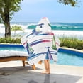 thumbnail image 3 of Yayeee Kids Hooded Towels Toddler Soft Absorbent Beach Bathing Wrap 50" x 23.5", Hand Drawn Sailboats, 3 of 5